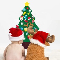 Prix d'usine DIY Arbre de Noël en feutre 3D Cadeaux du Nouvel An Décoration de Noël pour la maison Ornements