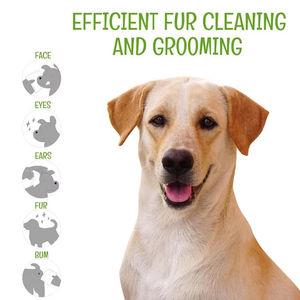 Manufacturers Customized Logo 100 Count Disposable Soft Pocket <b>Bath</b> Wet Pet Cat Cleaning Grooming Wipes for Pets - Product Image 2