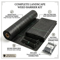 Toile de paillage noire robuste 90 g/m² pour le contrôle des adventices dans les jardins, l'agriculture et l'aménagement paysager – États-Unis et Canada