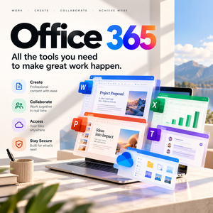 สำหรับ<span class=keywords><strong>การ</strong></span>เข้าถึงตลอดชีพ 365 วัน สำหรับ Mac และสำหรับ Enterprise Word Excel PowerPoint Copilot AI 1TB Cloud - Product Image 1