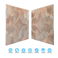 Livraison Gratuite Incluse - Nouvelles Dalles de Plafond en PVC Gaufré 3D Effet Étain 2x2 - Panneaux Décoratifs Imperméables et Ignifuges pour Salle de Bain PL81 Lavé