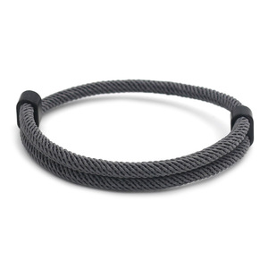 <b>Red</b> Rope Wrap <b>Bracelet</b> Unisex Casual Sporty Style Double Layered Black End Caps Adjustable <b>Bracelets</b> - Product Image 6