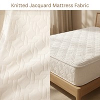 Tissu de matelas jacquard tricoté à motif géométrique labyrinthe, respirant, en polyester teint en fil, pour revêtement de matelas