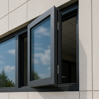 Ventana Abatible de Aluminio con Rotura de Puente Térmico para Edificios Comerciales