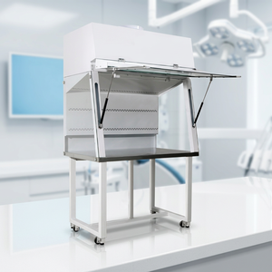 Cabine de biosécurité de classe I en acier inoxydable avec écran en verre et étagères réglables pour usage en laboratoire - Product Image 1