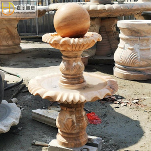 Fontaine en pierre Jiahua, style européen, colonne, décoration aquatique, sculpture de jardin extérieure - Product Image 1