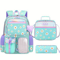 Ensemble de 3 sacs d'école personnalisés avec logo pour enfants, sac à dos pas cher pour garçons et filles avec boîte à lunch et trousse à crayons, vente en gros OEM