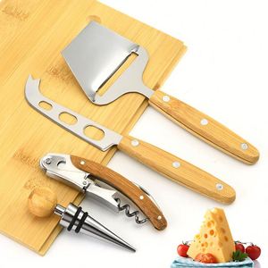 Coffret Cadeau de Planche à Fromage en Bambou Creux à Trois Niveaux de Haute Qualité avec 4 Couteaux à Fromage pour Fêtes et Cadeaux - Product Image 2
