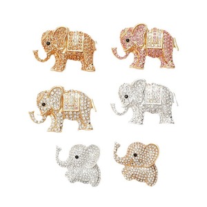 อุปกรณ์ตกแต่งรูปช้างนำโชคประดับเพชรเทียม น่ารัก สำหรับตกแต่งช่องแอร์รถยนต์และโทรศัพท์มือถือ วัสดุตกแต่งขายส่ง - Product Image 5