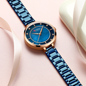 CURREN elegante reloj <span class=keywords><strong>de</strong></span> cuarzo vestido <span class=keywords><strong>de</strong></span> las mujeres, reloj <span class=keywords><strong>de</strong></span> pulsera con diamantes <span class=keywords><strong>de</strong></span> <span class=keywords><strong>imitación</strong></span> Esfera en oro rosa banda <span class=keywords><strong>de</strong></span> - Product Image 6