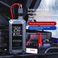 Compresseur d'air tout-en-un pour voiture, démarreur de secours, gonfleur de pneus, manomètre de pression des pneus, alimenté par batterie au lithium, entrée USB