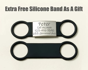 Tùy chỉnh yên tĩnh QR dây con chó ren mềm Silicone Kim loại vật nuôi thẻ thời trang im lặng Pet ID tag cá nhân khắc - Product Image 4