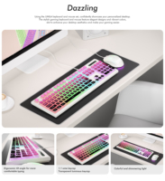 SC703 USB Wired Gaming Keyboard New Transparent & Vibrant RGB Backlit Dual Use for E-Sports & Office Work