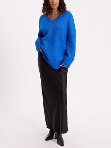 Nuovo Maglione Oversize da <span class=keywords><strong>Donna</strong></span> a V con Spalle Cadenti, Lavorato a <span class=keywords><strong>Maglia</strong></span> Spessa, Pullover Ampio - Product Image 2