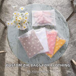 Bolsas de Camiseta con Cierre Ziplock de PE Personalizadas, Parte Superior con Cierre, Logotipo Personalizado, Impresión Offset, Impresión Serigráfica, Materiales Reciclados para Ropa y Zapatos - Product Image 2