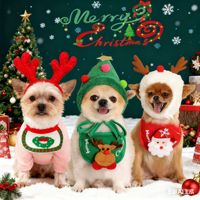Bavoir-saladier écologique mignon pour chien et chat, accessoires de costume Teddy Bome pour l'automne/hiver et Noël