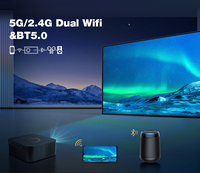 Projecteur LED portable Android 11 1080P 3000 Lumens HIFI Stéréo WiFi 6 Double Bande AirPlay Chromecast pour Soirées Cinéma en Plein Air