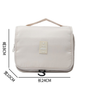 Travel Toiletry Bag Foldable Large Capacity Rectangle Fabric <b>Cosmetic</b> <b>Storage</b> Bag For Women With Hanging Design - Product Image 5