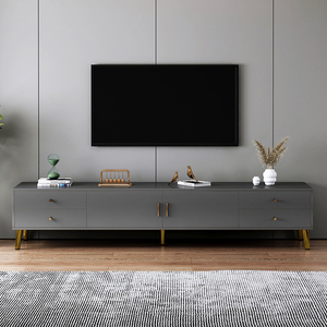 Meubles <span class=keywords><strong>TV</strong></span> contemporains blancs et dorés, meubles <span class=keywords><strong>TV</strong></span> modernes en bois, fabrication chinoise, 2022 - Product Image 2