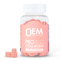 Bonbons Gommeux Beauté Véganes au Collagène et aux Acides Aminés pour la Santé des Cheveux et de la Peau - Service de Marque Blanche pour Adultes (Forme Ours Rose)