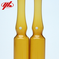 Ampoule en verre borosilicate neutre scellée vide de 1 ml, 2 ml, 5 ml, 10 ml, transparente/ambre, de qualité pharmaceutique