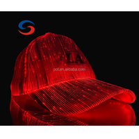 Cappello LED in Fibra Ottica con Logo Personalizzato - Berretto Luminoso Ricaricabile USB per Eventi e Feste
