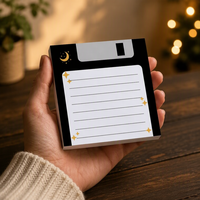 Indispensable pour la rentrée : Bloc-notes autocollant ligné au design mignon de disquette, idéal pour le bureau et l'enregistrement professionnel