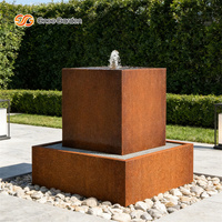 Décoration murale en cascade en acier corten, design moderne et luxueux, respectueux de l'environnement, fontaine d'eau pour la maison et le jardin, utilisation en extérieur
