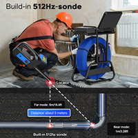Caméra d'inspection de canalisation 100M, double caméra 10 IPS, rotation panoramique/inclinaison 360°, tête 32mm, câble 7mm pour canalisations d'égout profondes