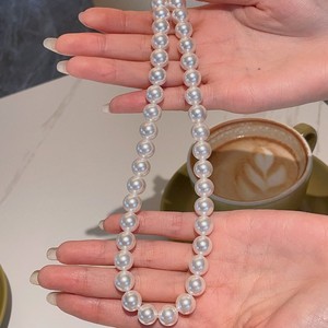 FANYA FYXL1124 Women's AAAAA Grade Imitation Pearl Necklace in 6mm/8mm/10mm/12mm Sizes 43cm Length Gold Plated Clasp Design - Product Image 1