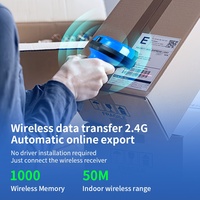 Escáner de Código de Barras Inalámbrico JR 762WL, Resistente y Portátil con Detección Automática y Escaneo Continuo para Gestión de Inventario de Almacén