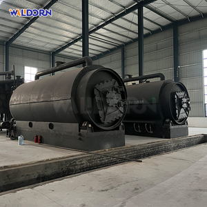 Équipement de recyclage continu et automatique des pneus usagés par pyrolyse, pour la production d'huile combustible, de fumée noire et de fil d'acier - Product Image 1