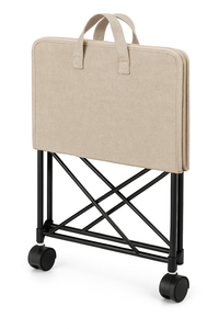 Cesto de ropa sucia plegable de doble compartimento con ruedas y tapa de cremallera cesta de almacenamiento para ropa juguetes toallas - Product Image 3