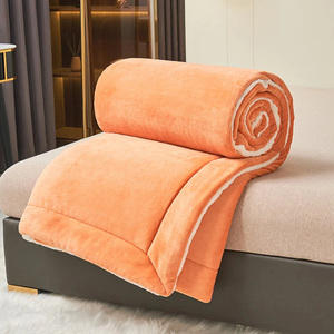 Manta de lana de otoño e invierno, mantas informales de franela Coral cálidas y esponjosas para dormitorio, sofá cama, edredones suaves y cómodos para el calor - Product Image 6