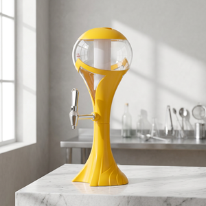 Dispensador de Jugo con Diseño de Copa de Fútbol, Torre de Cerveza Amarilla de 1.5L, Logotipo Personalizado - Product Image 1
