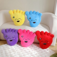 Almohada de Felpa con Forma de Pie de Dibujos Animados, Cojín Divertido con Cara Sonriente para Adolescentes, Amigos, Decoración para el Hogar, Sofá, Dormitorio, Regalo