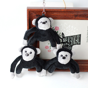 Mini Plush Doll Monkey Keychain Peluche Gorilla Keychain Monkeys Toys Key Ring Gorilla Plush Toy Animal Monkey Plushie Key Chain