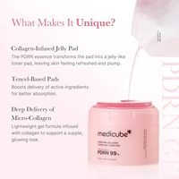 Medicube Toner Pads au collagène rose et ADN de saumon – Gelée coréenne apaisante et illuminatrice pour un teint uniforme – Soin coréen pour la peau