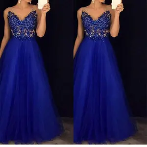 Custom New Arrival Lace Floral Maxi Formal Abendkleid Party Evening Dress Prom Long Ball Gowns Wedding Dress