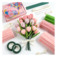 TOYSRUNNER Kreatives DIY-Bastelset für Kinder ab 3 Jahren – Samt-Fuzzy-Draht 7mm Material für Lernprojekte, farbenfrohe Dekoration