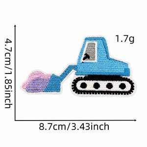 Parche Bordado NODA Estilo Semáforo Rosa, Vehículo de Ingeniería, Stop Go, para Decoración de Bolsas de Tela - Product Image 3