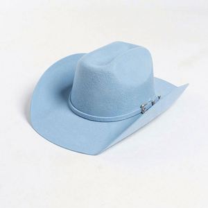 Wholesale Luxury Fashion Western Cowgirl Black Dallas Cowboy Hats Unisex Women 100% Australia Wool Cowboy Hat for Men - Product Image 4