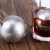 Barre à whisky en acier inoxydable de 5.5cm, 1 pièce, outil à boire rapide sans eau bouclée, forme ronde réutilisable