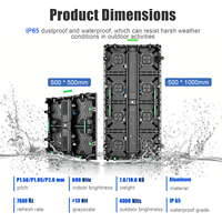 Pantalla LED para Exteriores RX 7680Hz de Alta Frecuencia de Actualización, Resistente al Agua IP65, P2.6 P3.91, Pantalla LED para Eventos Digitales y Publicidad sin Interrupciones