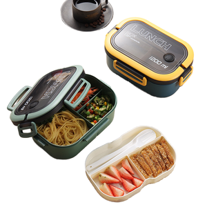 Boîte à lunch en plastique grande capacité 40 oz, compatible micro-ondes, à un seul niveau, tout-en-un, anti-fuite, chauffable, portable, pour une fraîcheur optimale - Product Image 6