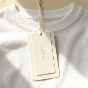 Logo en <span class=keywords><strong>carton</strong></span> personnalisé boucle d'oreille étiquette volante étiquette de prix personnalisée étiquettes de vêtements carte de remerciement - Product Image 1