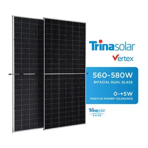 Trina Vertex DEG19RC.20 Bifacial çift cam Monocrystalline modülü 560w-580w güneş panelleri 560w 565w 570w 575w 580w