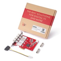 Tarjeta Sintonizadora PCI-E TBS6522H Digital de Alta Definición Multi-Estándar (2SAT+ 2Ter/Cable) para Solución de Streaming de IPTV Headend