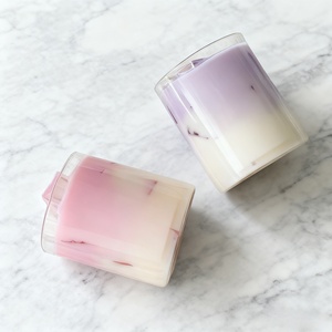 Bougie en gelée aromathérapeutique faite à la main en cire de soja avec logo personnalisé Cadeaux d'anniversaire Mariage Décoration de la maison Bougie en gelée - Product Image 5