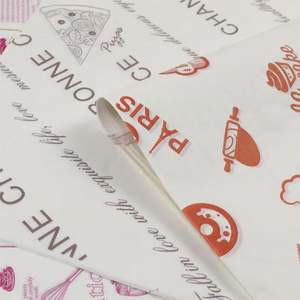 Customized Logo <b>Printing</b> Hamburger Deli Packaging High Temperature Tood Greaseproof <b>Paper</b> Double Sided for Sandwich Bread - Product Image 2